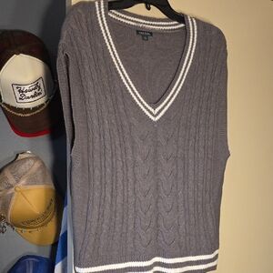 Wild Fable Gray Sweater  with White Stripes
